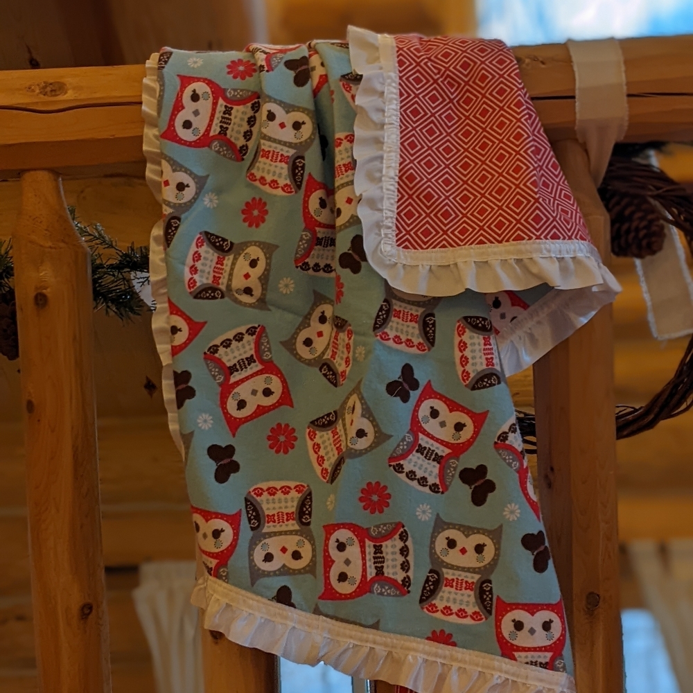 Home sewn baby blanket